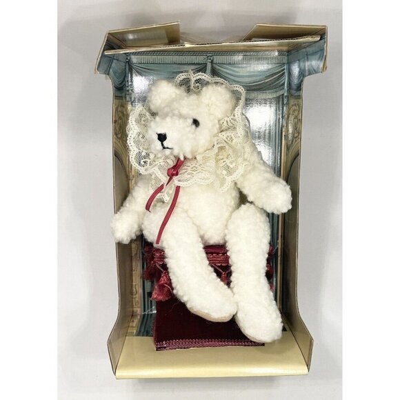 NOS Musical Victorian Teddy Bear Doll Plush Toy Animated Wind Up Love Story - Picture 14 of 16